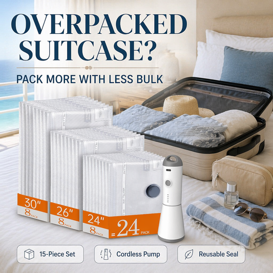 Vacease Cordless Vacuum Travel Bag Set